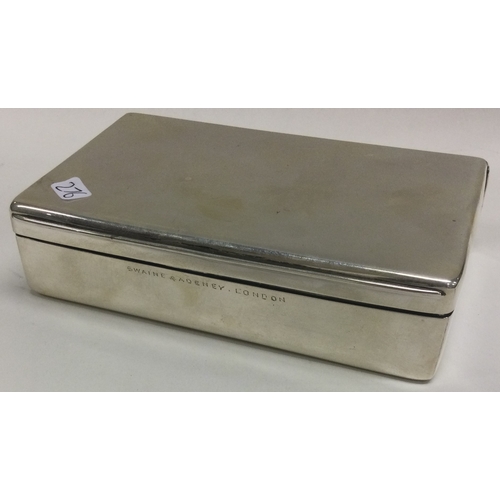 276 - A heavy and solid Victorian silver sandwich box. 1900. By Edward J Carnelly. Approx. 243 grams. Est.... 