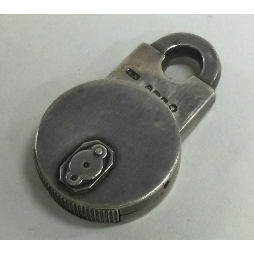 368 - A novelty Victorian silver vesta case in the form of a padlock. Birmingham 1876. Approx. 12 grams. E... 