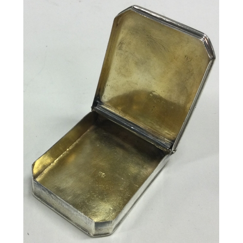 385 - NORWICH: An early rare 18th Century silver hinged snuff box with bright cut decoration. Circa 1720. ... 