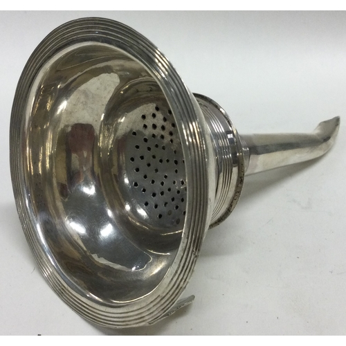 459 - A George III silver wine funnel. Fully marked. London 1802. By Robert Urquhart. Approx. 60 grams. Es... 