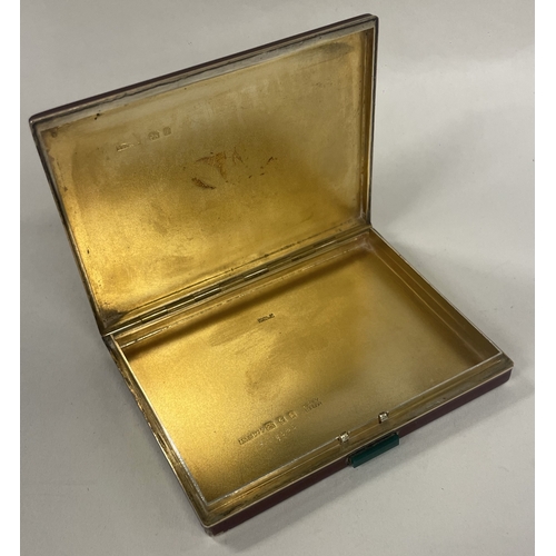 67 - ASPREY & CO: A silver and enamelled cigarette case. London 1934. Approx. 125 grams. Est. £200 - £300... 