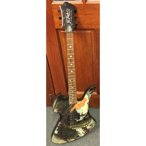 19 - An unusual electric guitar. Est. £20 - £30.