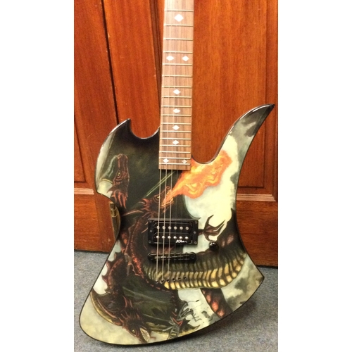 19 - An unusual electric guitar. Est. £20 - £30.