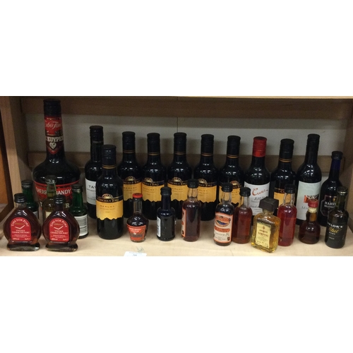 38 - A collection of miniature bottles of wines. Est. £20 - £30