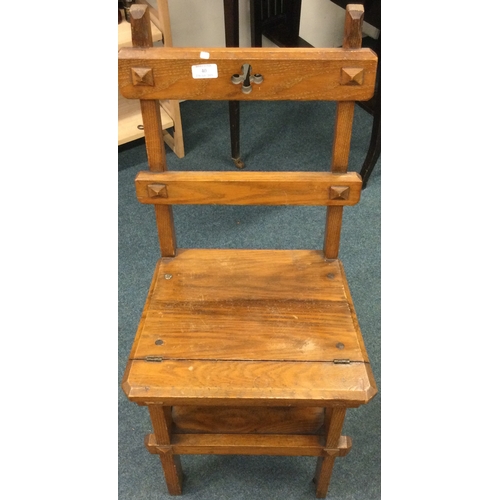 40 - An old folding library chair. Est. £30 - £50.