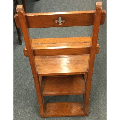 40 - An old folding library chair. Est. £30 - £50.