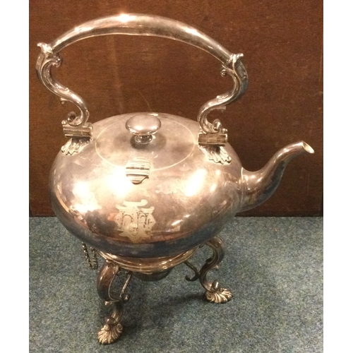 56 - A good EPNS kettle on stand. Est. £10 - £20.