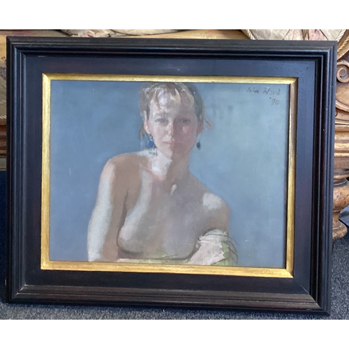 1001 - JOHN STANTON WARD: (British, 1917 - 2007): A framed and glazed oil on canvas depicting a portrait of... 