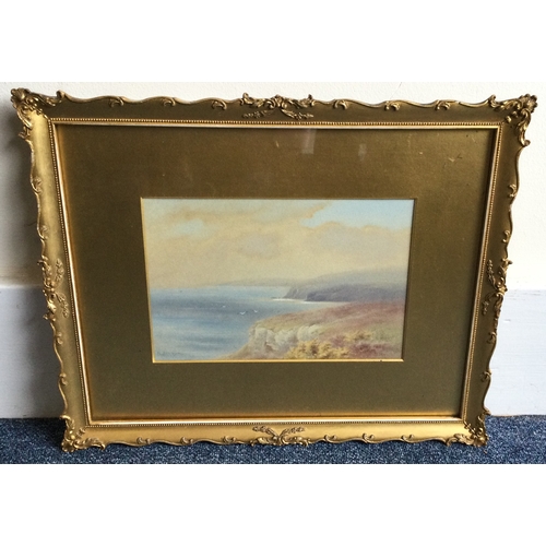 1045 - CHARLES EDWARD BRITTAN: (British, 1837 - 1888): A gilt framed and glazed watercolour entitled, 