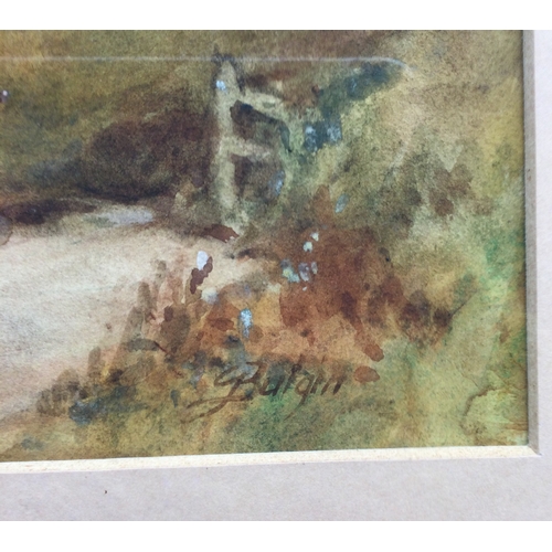 1051 - CHARLES J BULGIN: (Born. 1900): A pair of gilt framed and glazed watercolours depicting country land... 