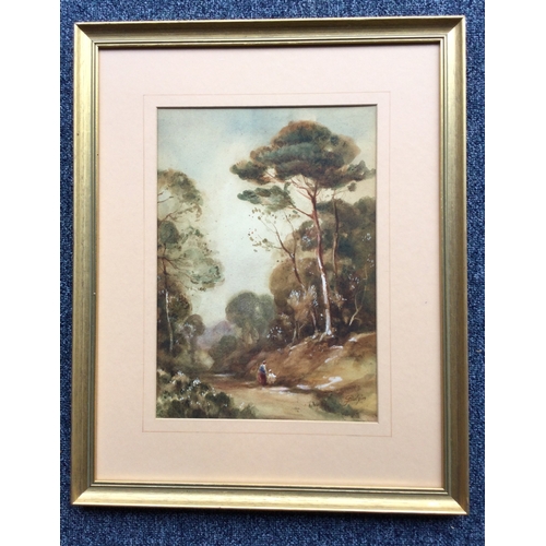 1051 - CHARLES J BULGIN: (Born. 1900): A pair of gilt framed and glazed watercolours depicting country land... 