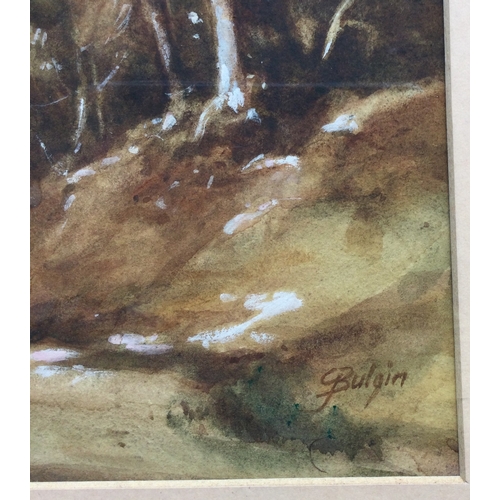 1051 - CHARLES J BULGIN: (Born. 1900): A pair of gilt framed and glazed watercolours depicting country land... 