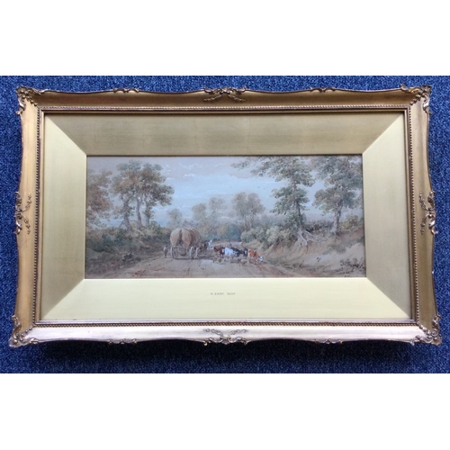 1071 - HENRY EARP SNR: (British, 1831 - 1914): A gilt framed and glazed watercolour entitled, 