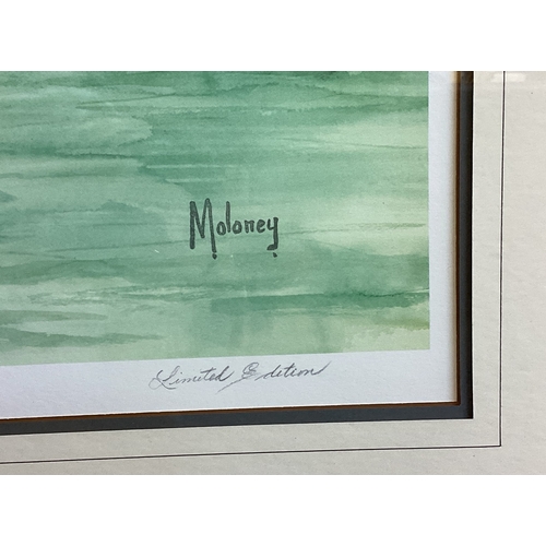 1102 - JAMES T MOLONEY: A large gilt framed and glazed artist proof limited edition print entitled, 'headin... 