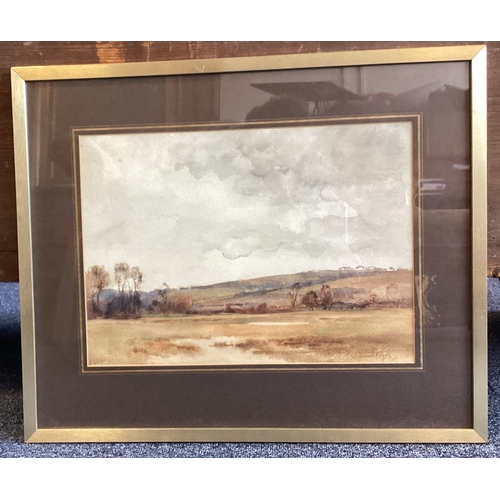 1107 - JAMES HERBERT SNELL: (British, 1861 - 1935): A gilt framed and glazed watercolour depicting an autum... 