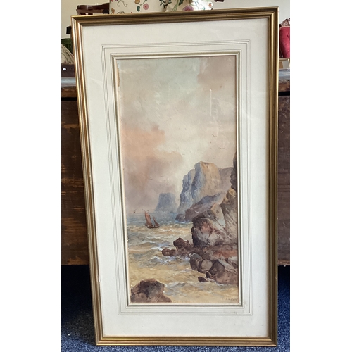 1114 - WILLIAM HENRY EARP: (British, 1831 - 1914): A pair of gilt framed and glazed watercolours depicting ... 