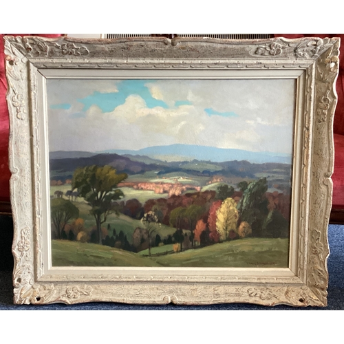 1126 - FRANK PANABAKER: (Canadian, 1904 - 1992): A framed oil on board entitled, 