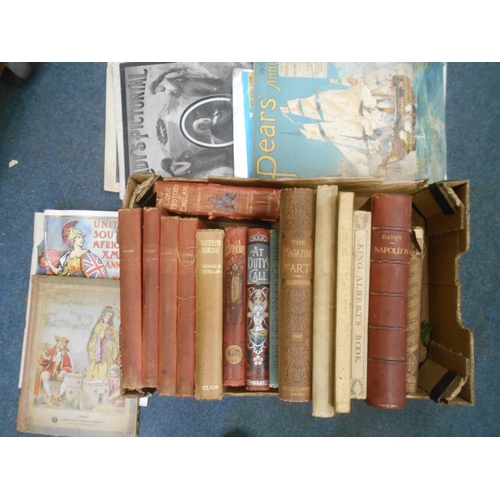 1154 - BOOKS: A box of various illustrated books and magazines. Est. £30 - £50.