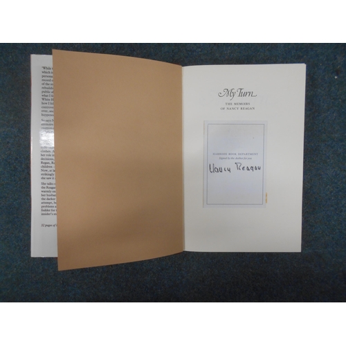 1155 - BOOKS: NANCY REAGAN: 'My Turn' A signed first edition dated 1981. Est. £15 - £20.