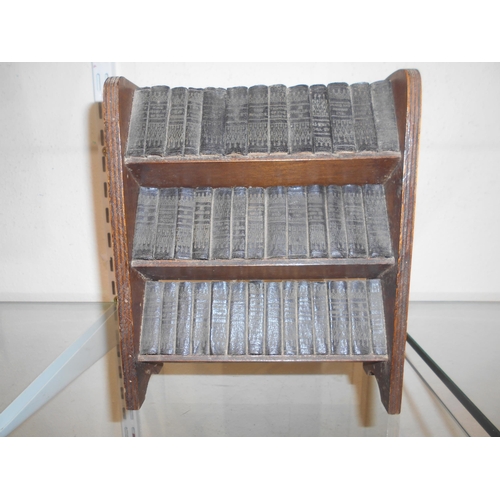 1156 - BOOKS: SHAKESPEARE: A miniature set of 40 volumes dated 1932 in custom made bookshelf. Est. £40 - £6... 