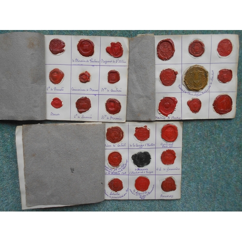 1158 - A collection of 81 various French wax seals, mostly identified and named. Est. £30 - £50.