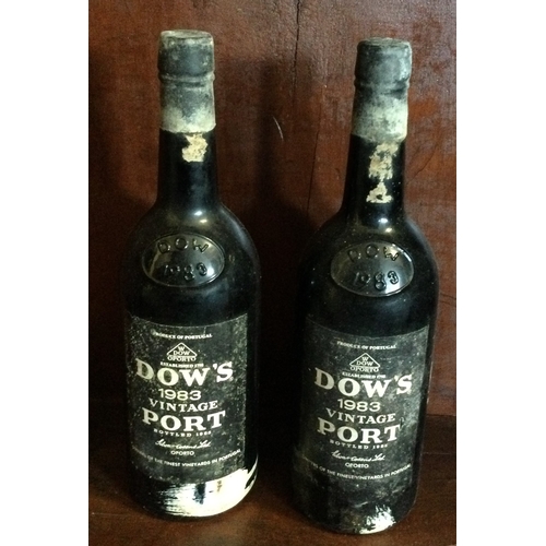 1200 - Two x 75cl bottles of Dow's 1983 Vintage Port. Bottled 1985. Est. £20 - £30.