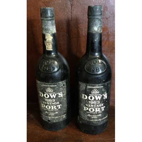 1201 - Two x 75cl bottles of Dow's 1983 Vintage Port. Bottled 1985. Est. £20 - £30.