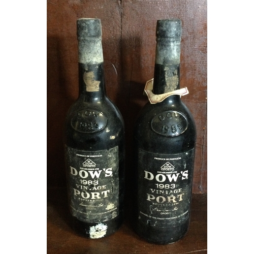 1202 - Two x 75cl bottles of Dow's 1983 Vintage Port. Bottled 1985. Est. £20 - £30.