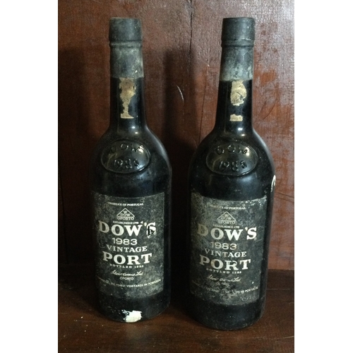 1204 - Two x 75cl bottles of Dow's 1983 Vintage Port. Bottled 1985. Est. £20 - £30.