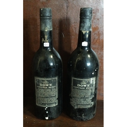 1204 - Two x 75cl bottles of Dow's 1983 Vintage Port. Bottled 1985. Est. £20 - £30.