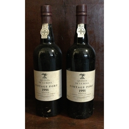 1209 - Two x 75cl bottles of Quinta De La Rosa Vintage Port 1991. Bottled 1993. Est. £20 - £30.