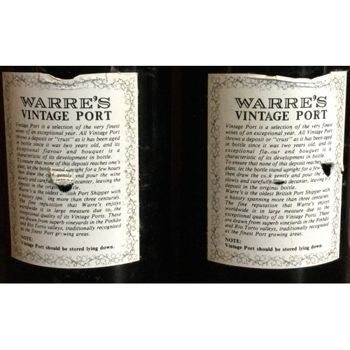 1221 - Two x bottles of 75cl Warre's 1977 Vintage Port. Bottled 1979. £200 - £300.