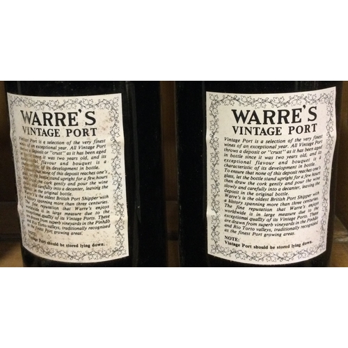 1225 - Two x 75cl bottles of Warre's 1985 Vintage Port. Bottled 1987. Est. £150 - £200.