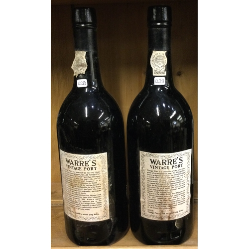 1228 - Two x 75cl bottles of Warre's 1985 Vintage Port. Bottled 1987. Est. £150 - £200.