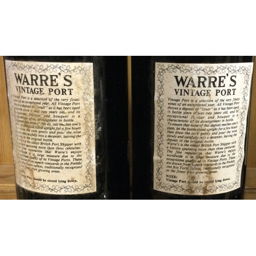 1228 - Two x 75cl bottles of Warre's 1985 Vintage Port. Bottled 1987. Est. £150 - £200.