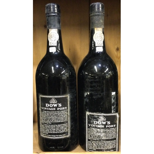 1233 - Two x 75cl bottles of Dow's 1985 Vintage Port. Bottled 1987.  Est. £20 - £30.