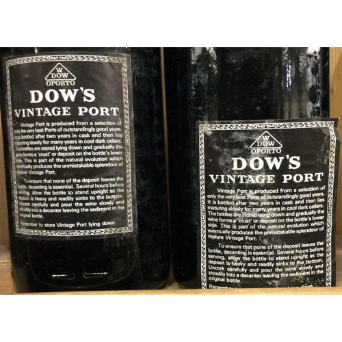 1233 - Two x 75cl bottles of Dow's 1985 Vintage Port. Bottled 1987.  Est. £20 - £30.