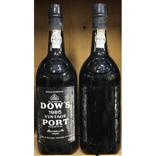 1234 - Two x 75cl bottles of Dow's 1985 Vintage Port. Bottled 1987. Est. £20 - £30.