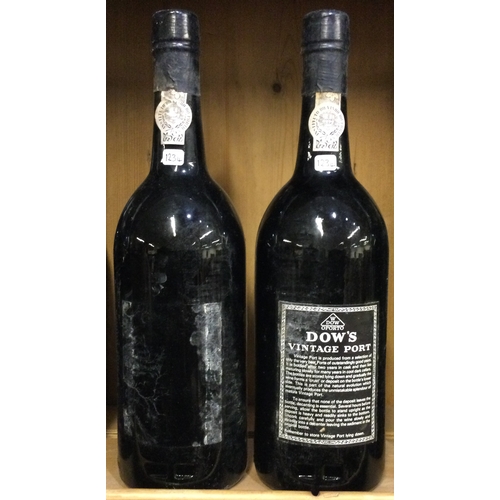 1234 - Two x 75cl bottles of Dow's 1985 Vintage Port. Bottled 1987. Est. £20 - £30.