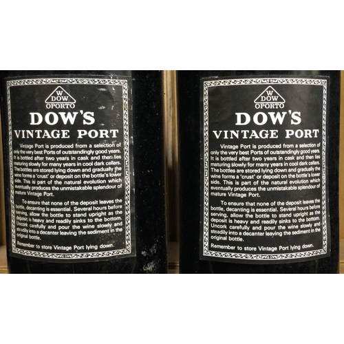 1235 - Two x 75cl bottles of Dow's 1985 Vintage Port. Bottled 1987. Est. £20 - £30.