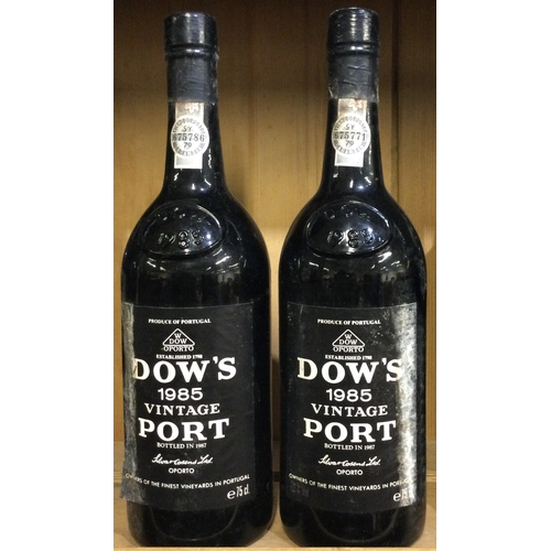 1236 - Two x 75cl bottles of Dow's 1985 Vintage Port. Bottled 1987. Est. £20 - £30.