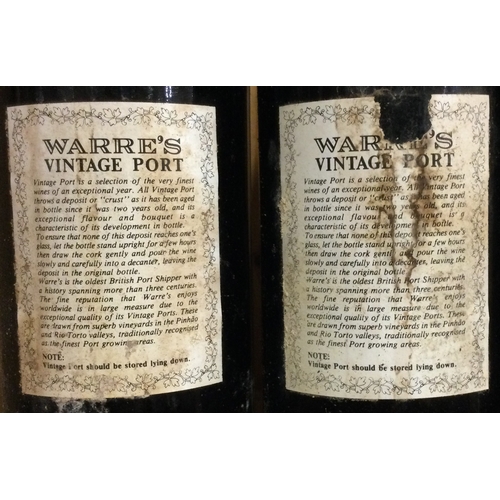 1242 - Two x 75cl bottles of Warre's 1991 Vintage Port. Bottled 1993. Est. £150 - £200.