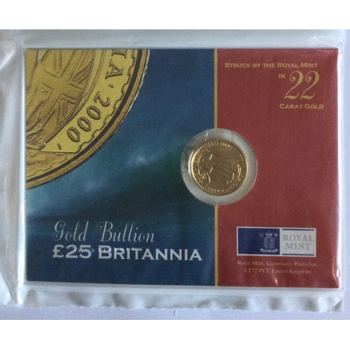 1277 - A 2000 £25 gold coin. Est. £320 - £350.