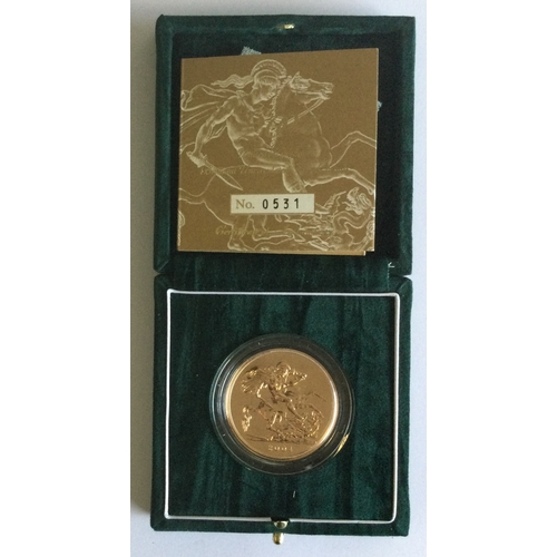 1288 - A 2004 £5 (Five Pounds) gold coin. Est. £1500 - £2000.