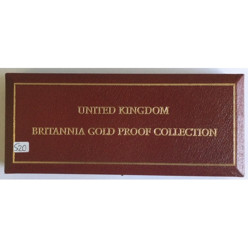 1290 - A Proof Britannia four gold coin collection. Est. £2500 - £3000.