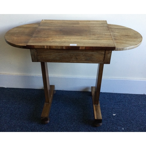 1300 - An attractive Victorian mahogany single drawer side table. Est. £40 - £60.