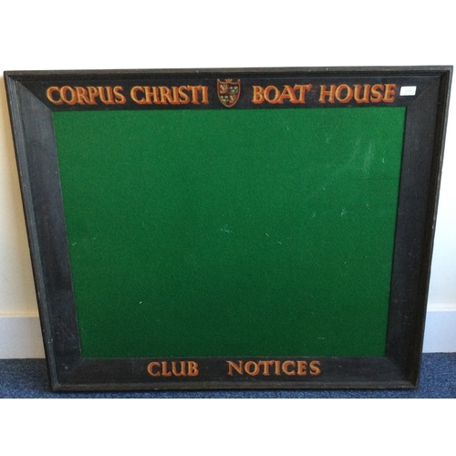 1320 - An unusual large boat house pin board in oak frame. Est. £50 - £80.