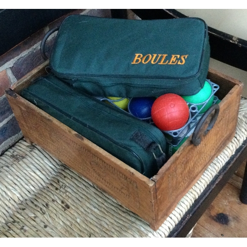 1337 - Two sets of Boules etc. Est. £30 - £40.