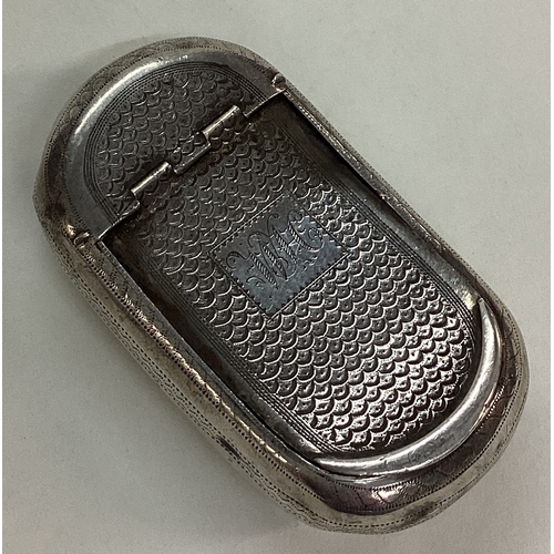 138 - A Georgian silver hinged snuff box. Birmingham 1816. By Cocks & Bettridge. Approx. 29 grams. Est. £8... 