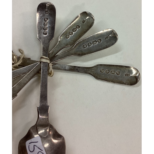 158 - A set of four William IV silver egg spoons. London 1837. By Charles Lias. Approx. 60 grams. Est. £60... 